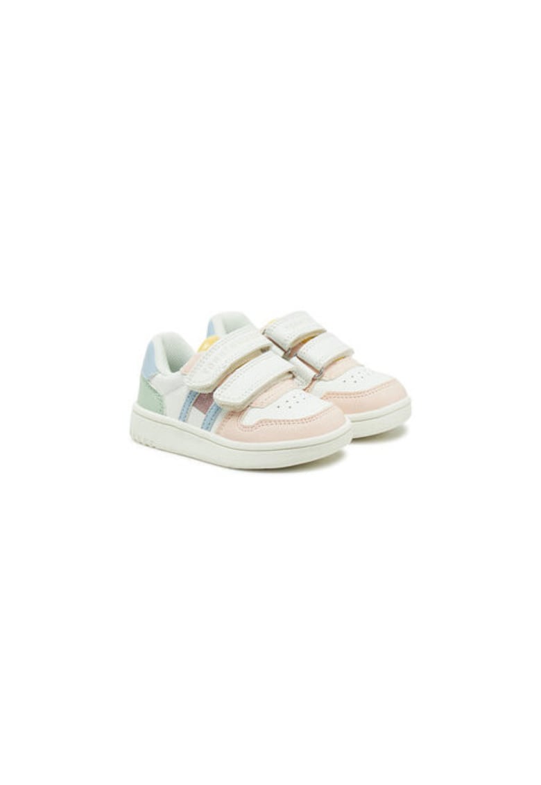 Tenisi pentru fete -  inchidere velcro - piele ecologica - multicolor