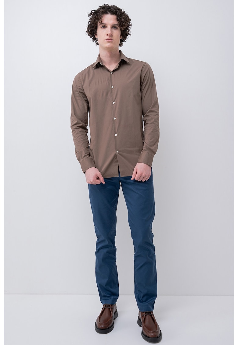 Camasa slim fit - Maro taupe