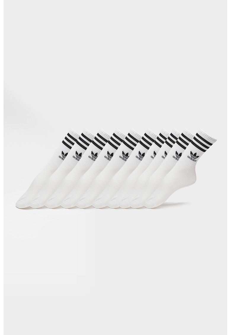 Set de sosete unisex cu logo - 5 perechi - Alb