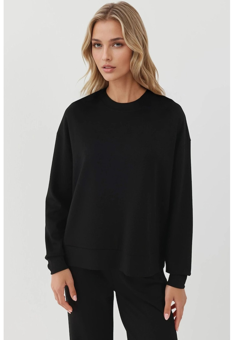 Hanorac dama  Basic - textil - design elegant - negru