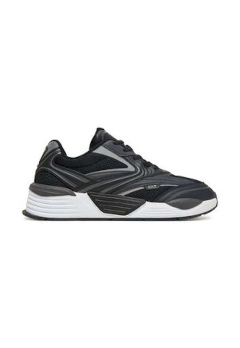 Tenisi barbati - Emporio Armani  305577603 - piele ecologica - negru/gri