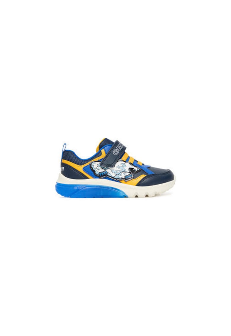 Pantofi lifestyle pentru baieti - piele ecologica -  multicolor