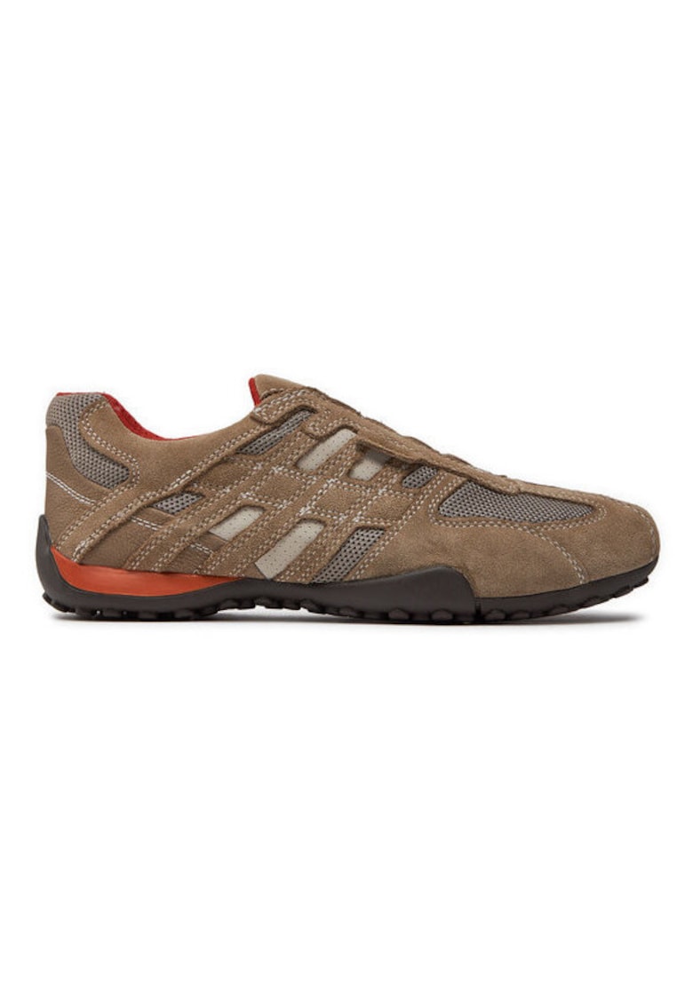 Pantofi sport barbatesti -  bej - material textil si piele intoarsa