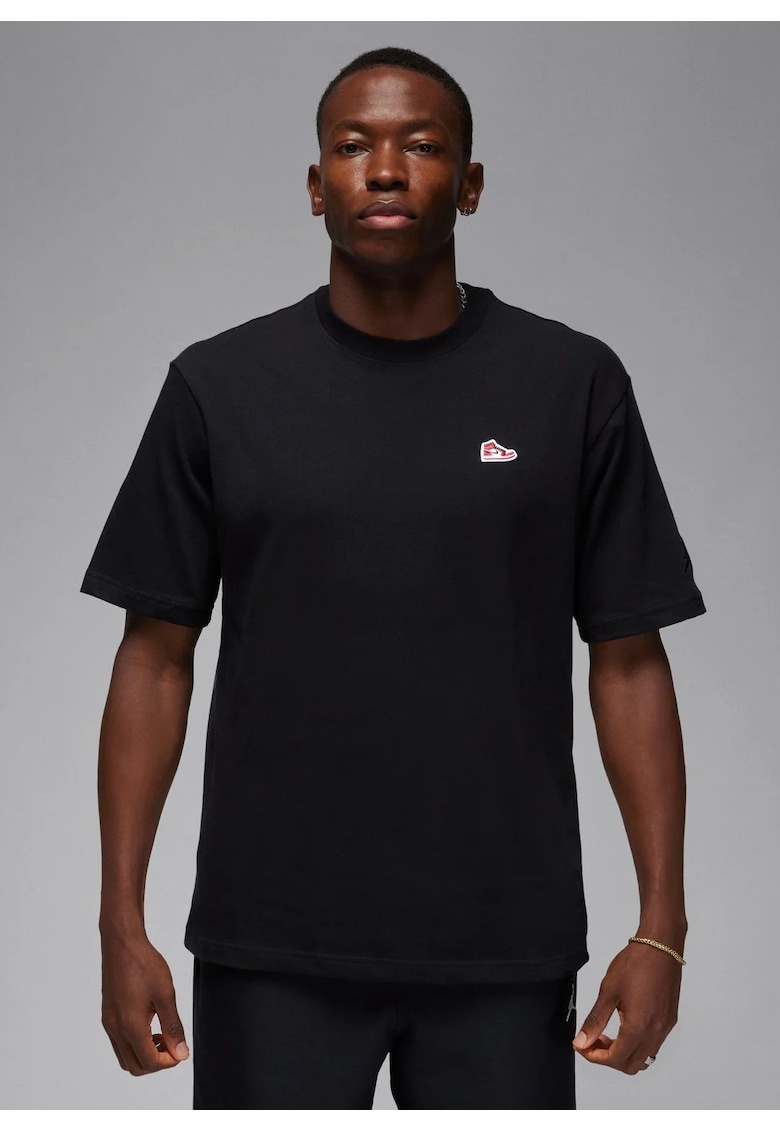 Tricou  M J Brand Snkr Ptch Ss Crew - Negru