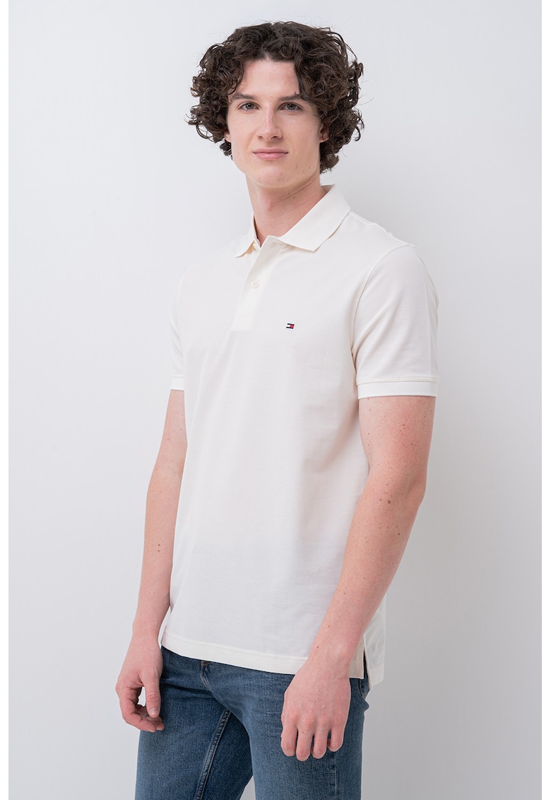 Tricou polo regular fit - Crem