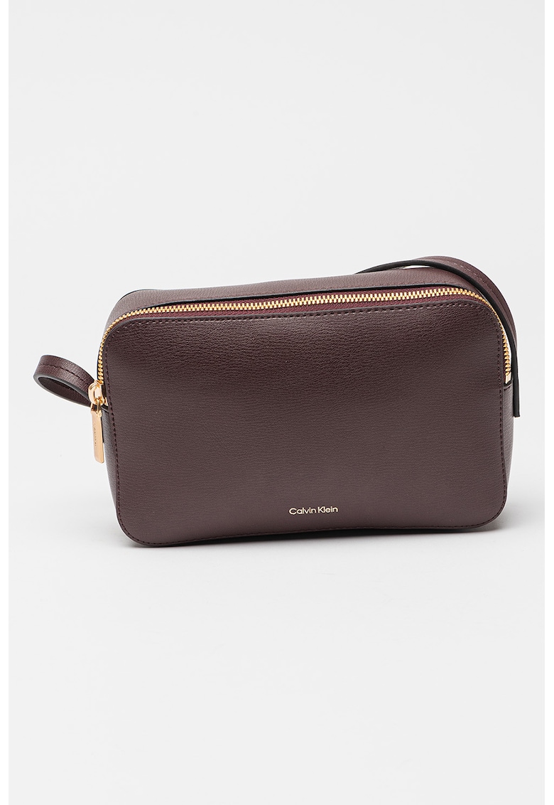 Geanta crossbody de piele ecologica cu bareta ajustabila Foil - Violet aubergine