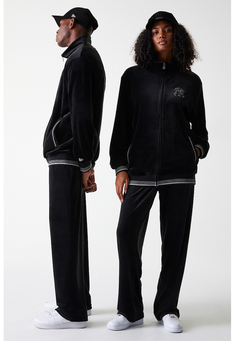 Pantaloni unisex lejeri de trening cu logo brodat - Negru