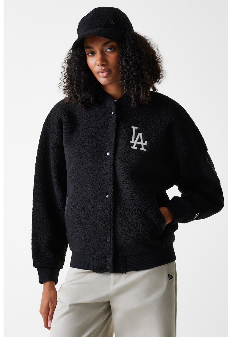 Jacheta baseball cu buzunare laterale - Negru