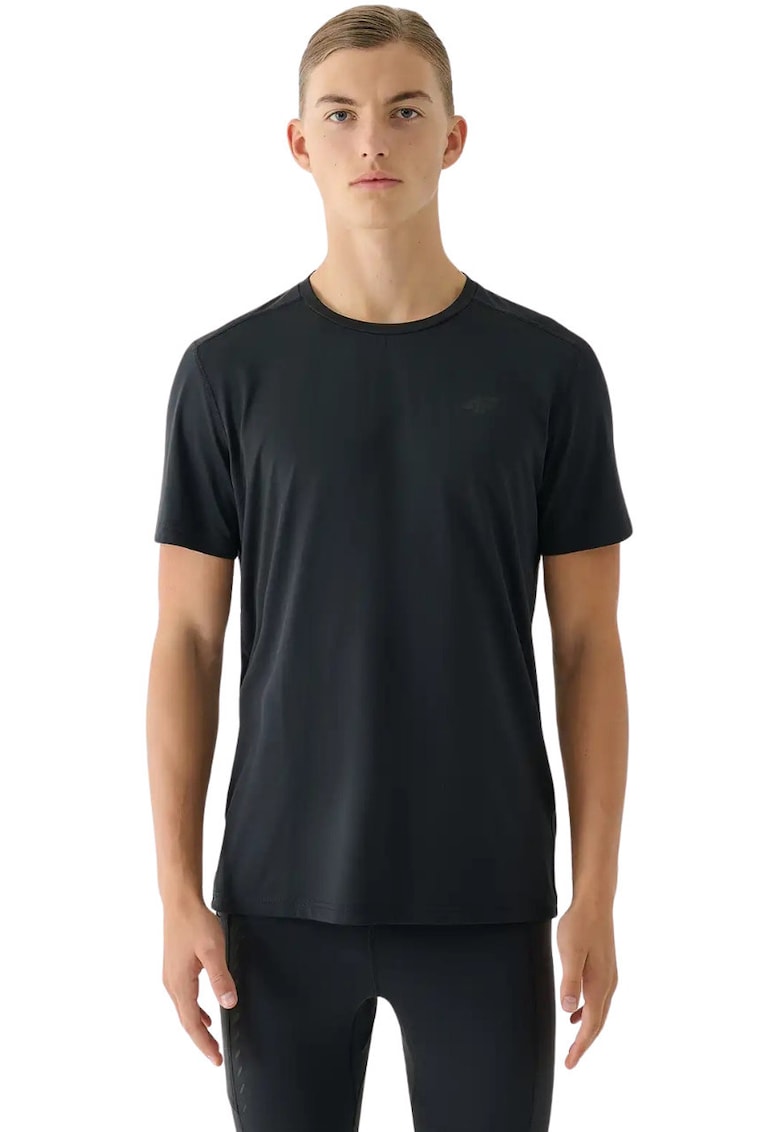 Tricou barbati  negru - material elastic - poliester