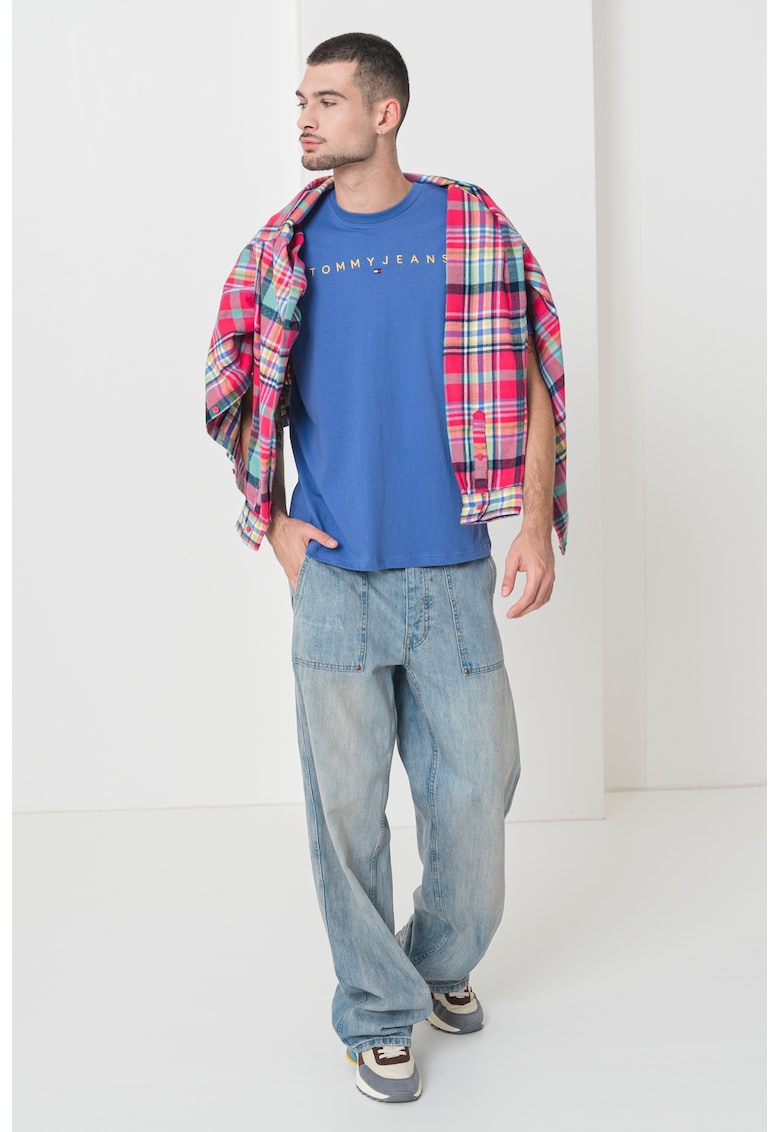 Tricou regular-fit cu logo brodat - Albastru royal/Albastru