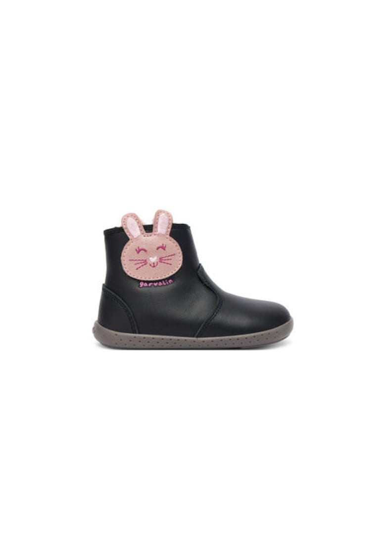 Ghete pentru fete -  305467409 - piele naturala - negru/roz