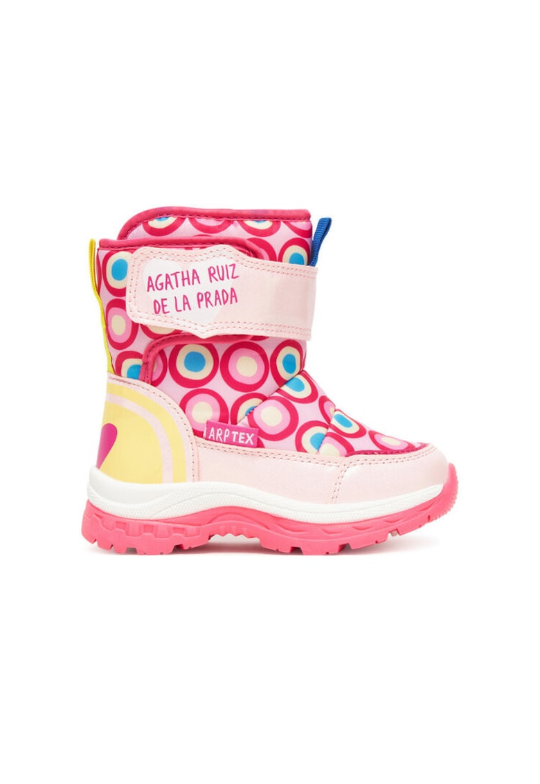 Ghete de zapada pentru fete -  305467072 - piele ecologica - multicolor
