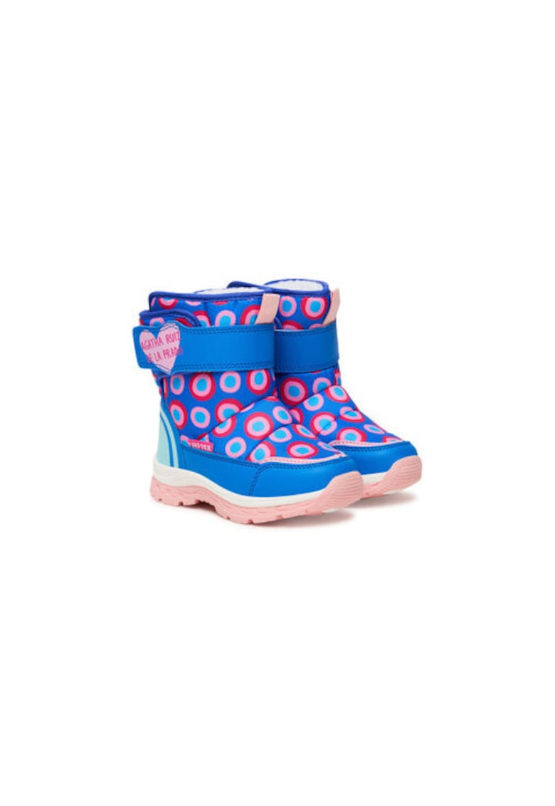 Ghete de zapada pentru fete -  305467058 - piele ecologica - multicolor