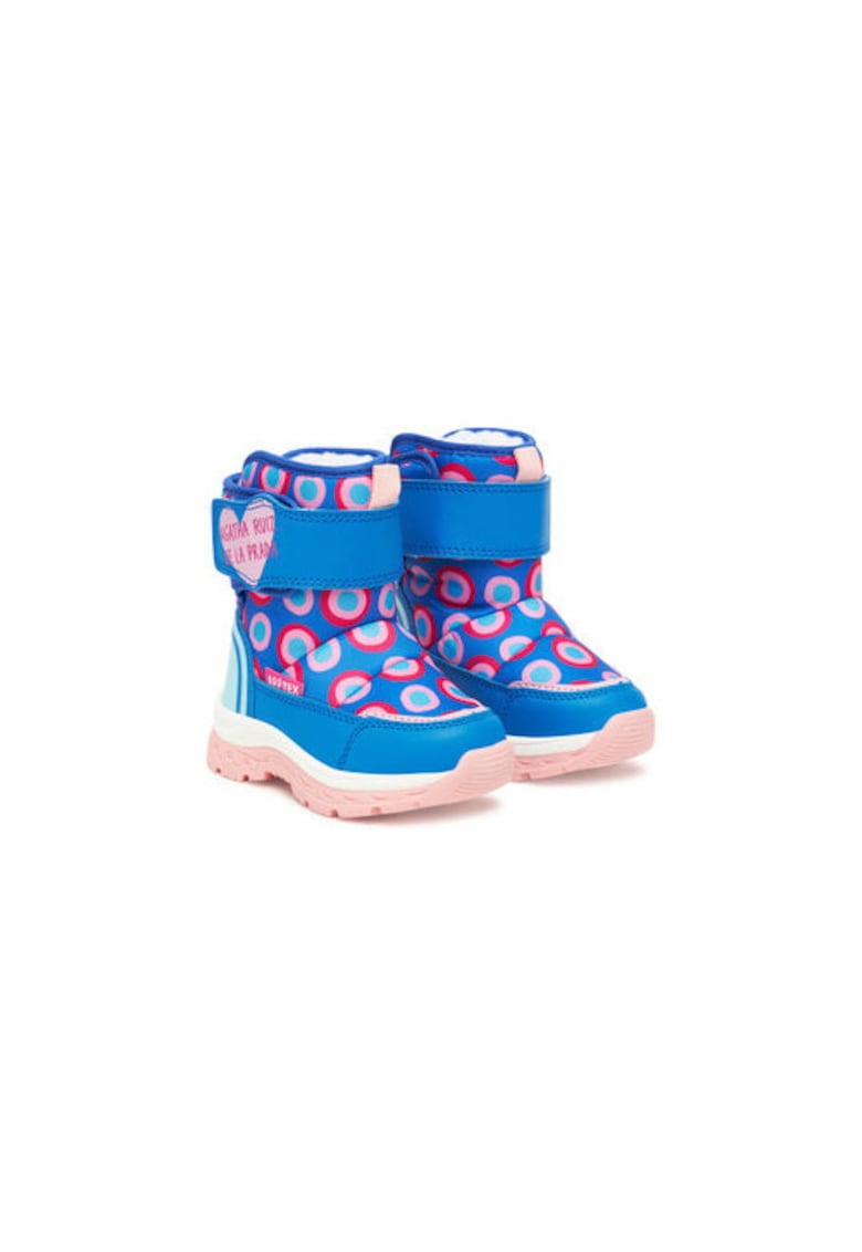 Ghete de zapada pentru fete -  305467065 - piele ecologica - multicolor