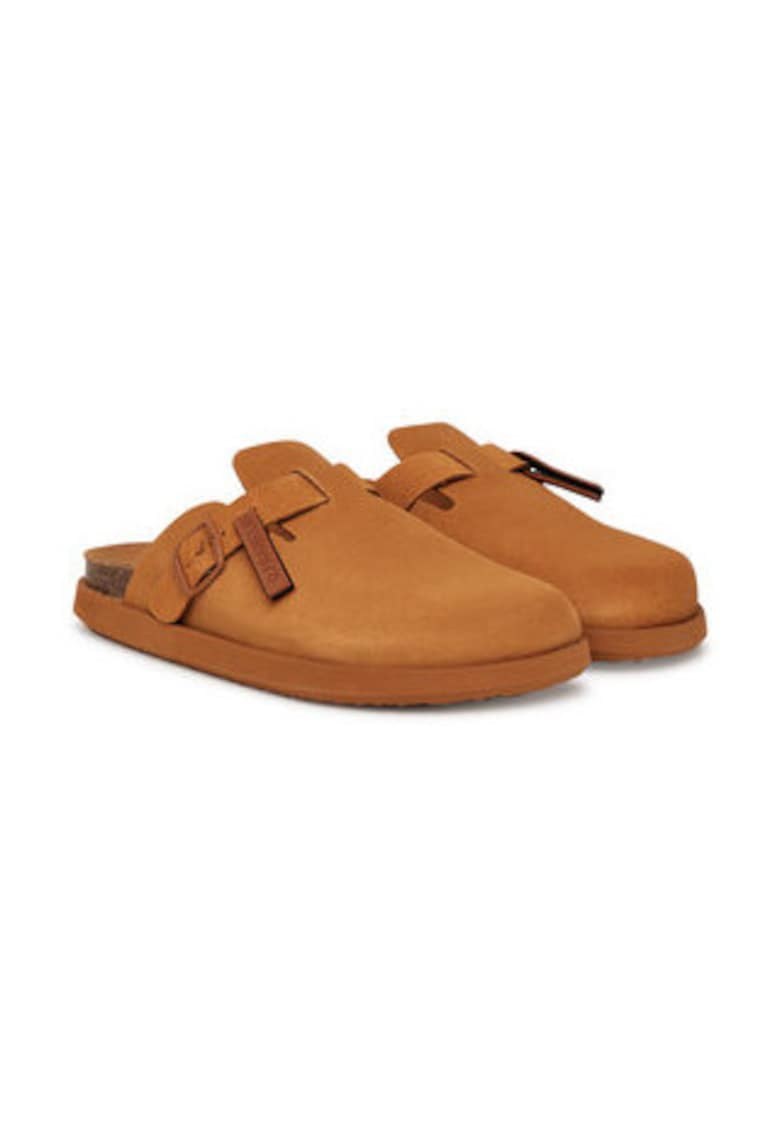 Papuci dama -  piele naturala  - maro