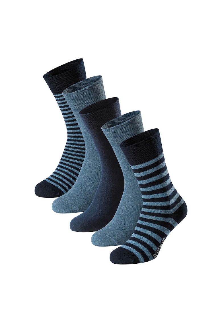 Set de sosete lungi Bluebird - 5 perechi - Albastru glaciar/Bleumarin