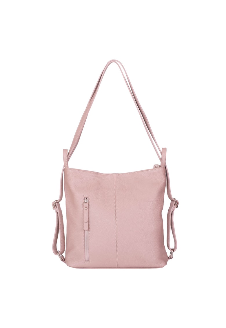 Geanta rucsac 2-in-1 din piele naturala Alesandra - Roz
