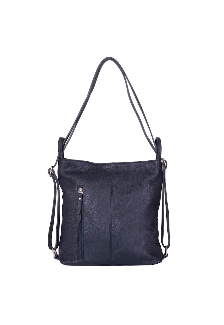 Geanta rucsac 2-in-1 din piele naturala Alesandra - Bleumarin