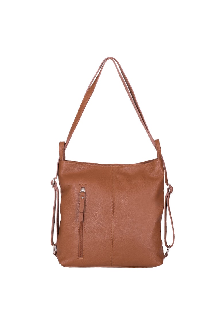 Geanta rucsac 2-in-1 din piele naturala Alesandra - Maro