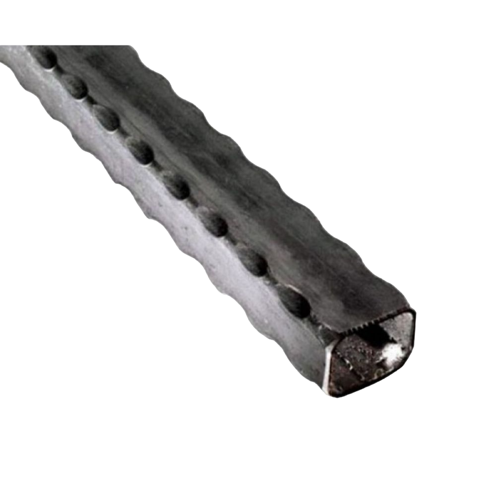 Teava amprentata, fier forjat, negru, 3000 x 15 x 15 mm