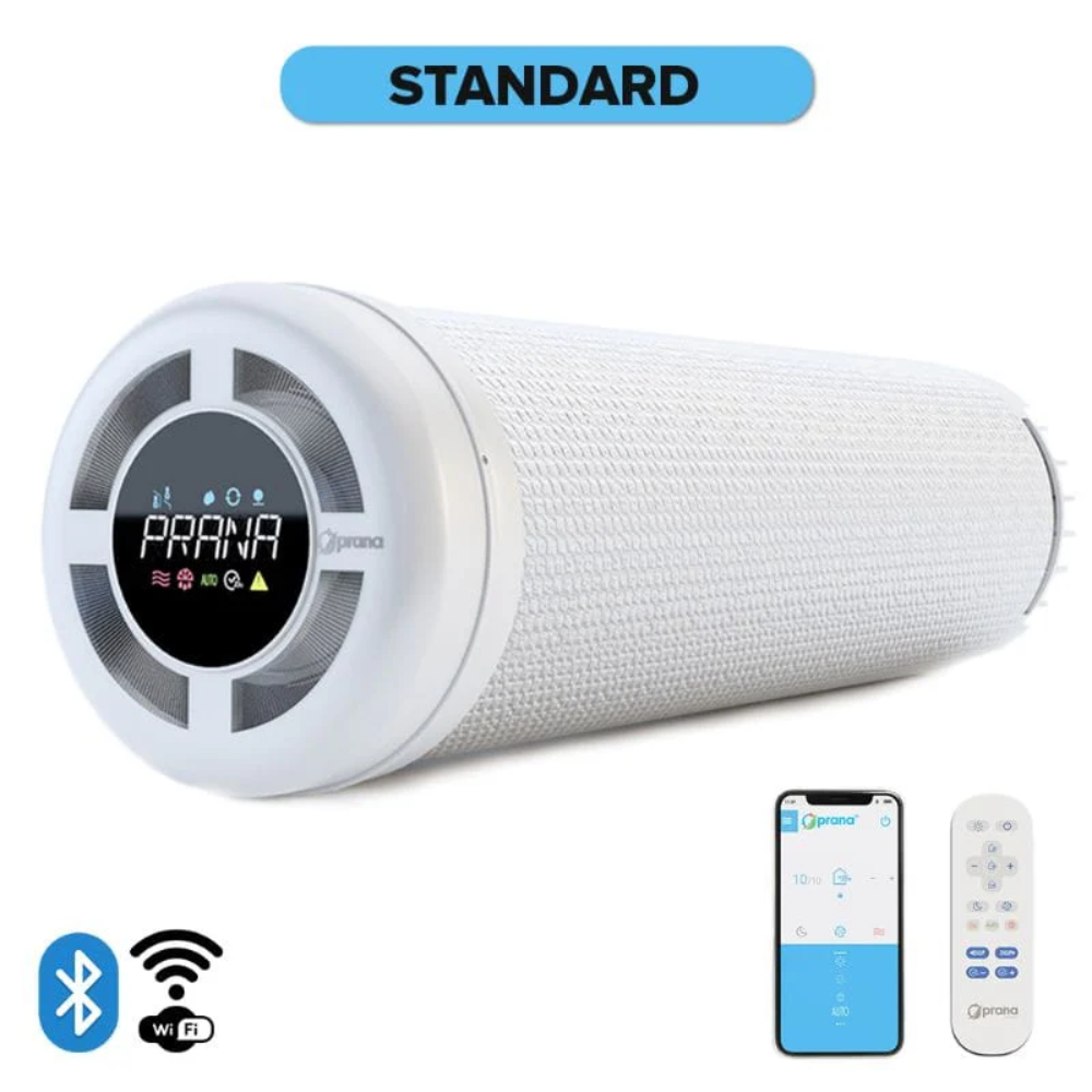 Recuperator de caldura Prana 150 Standard, Wi-Fi, 12 W, 70 mc/h, mod de noapte, timer, preincalzire, degivrare, filtru aer, telecomanda, Wi-Fi, D 150 mm