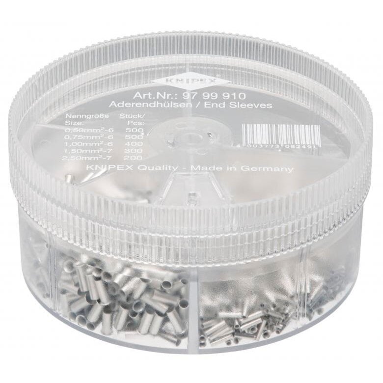 Oferte la assortment box 97 99 910 with uninsulated ferrules, cable sleeve (transparent, 1,900 pieces)