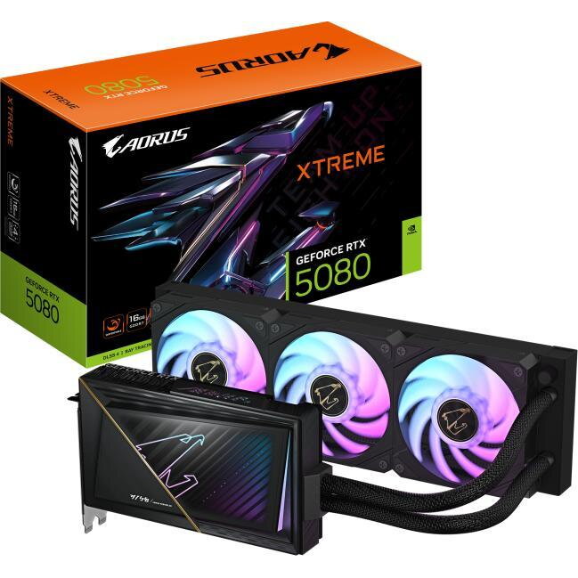 Placa video Aorus GeForce RTX 5080 Xtreme Waterforce 16G, 16384 MB GDDR7