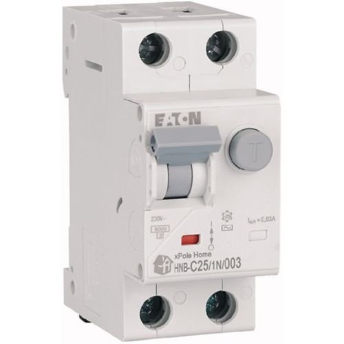 Intrerupator Automat Diferential RCBO Eaton 195129 Moeller HNB-C25/1N/003, 25A, C, 1P+N, 30mA, 6 kA
