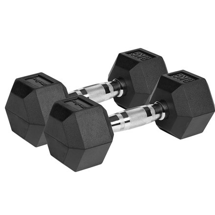 Set 2 gantere 8 KG DUMBBELL HEX FONTA CAUCIUCATA Rebel RBA-2325-08