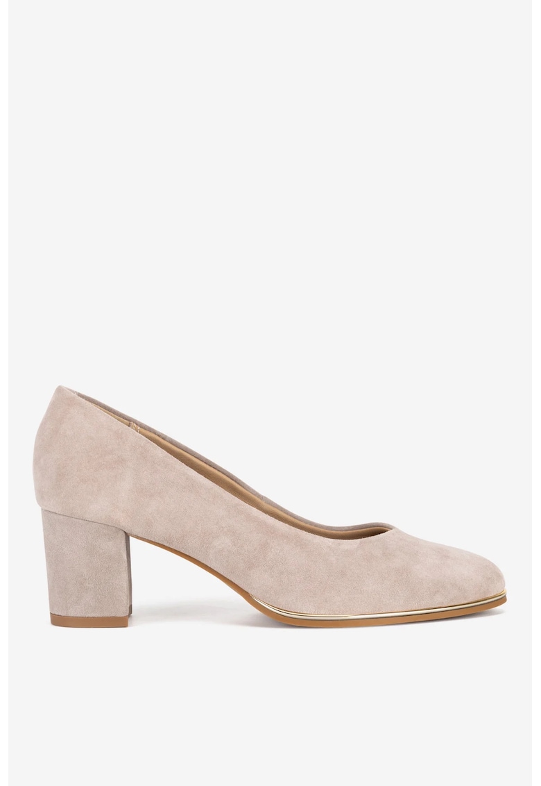 Pantofi dama  5903419918841 - Piele intoarsa - Bej - Bej