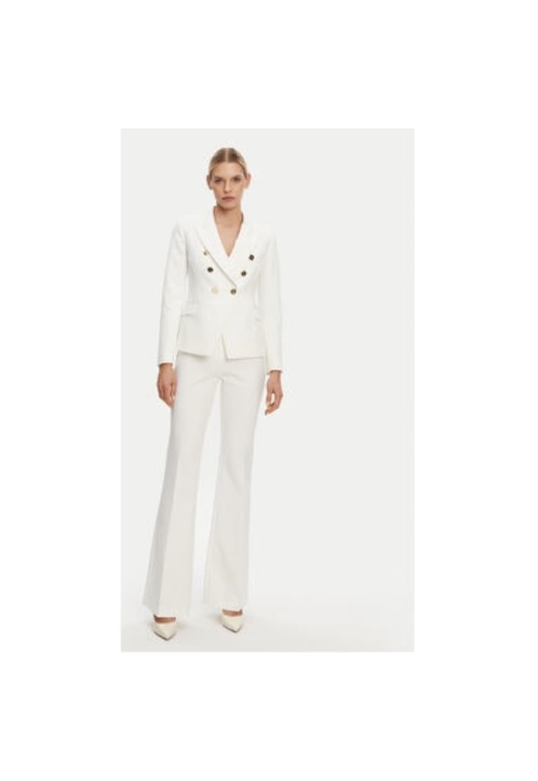 Pantaloni dama -  305291004 - Poliester - Alb - Alb