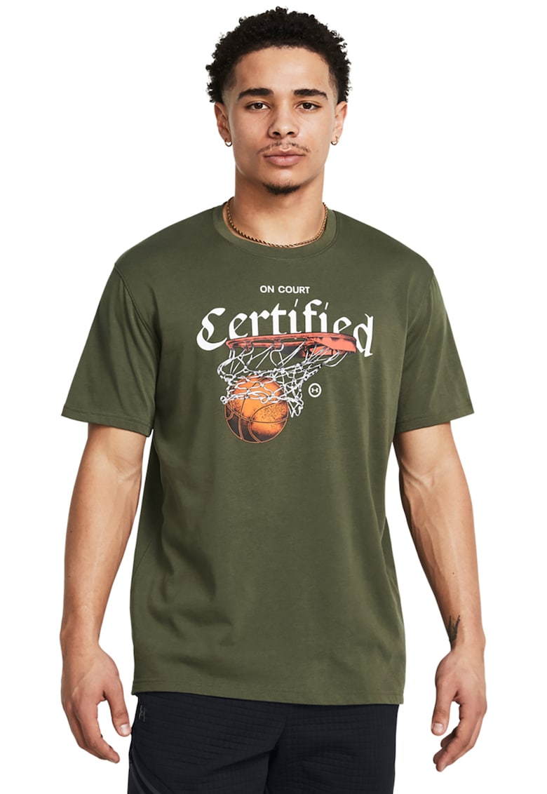 Tricou pentru baschet Hoops - Verde masliniu