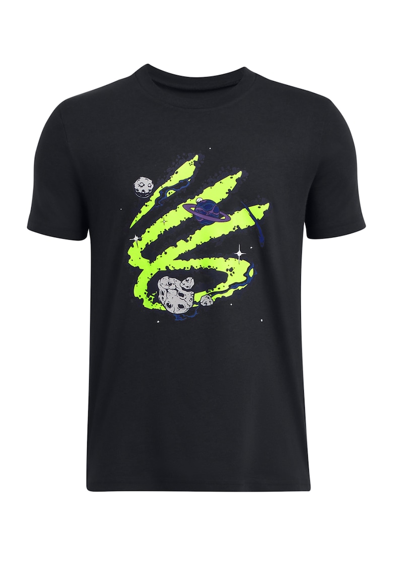 Tricou pentru baschet Curry Trend - Negru/Verde neon