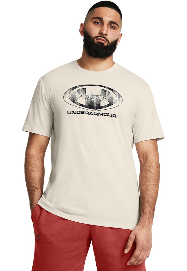 Tricou pentru fitness Glitch - Crem