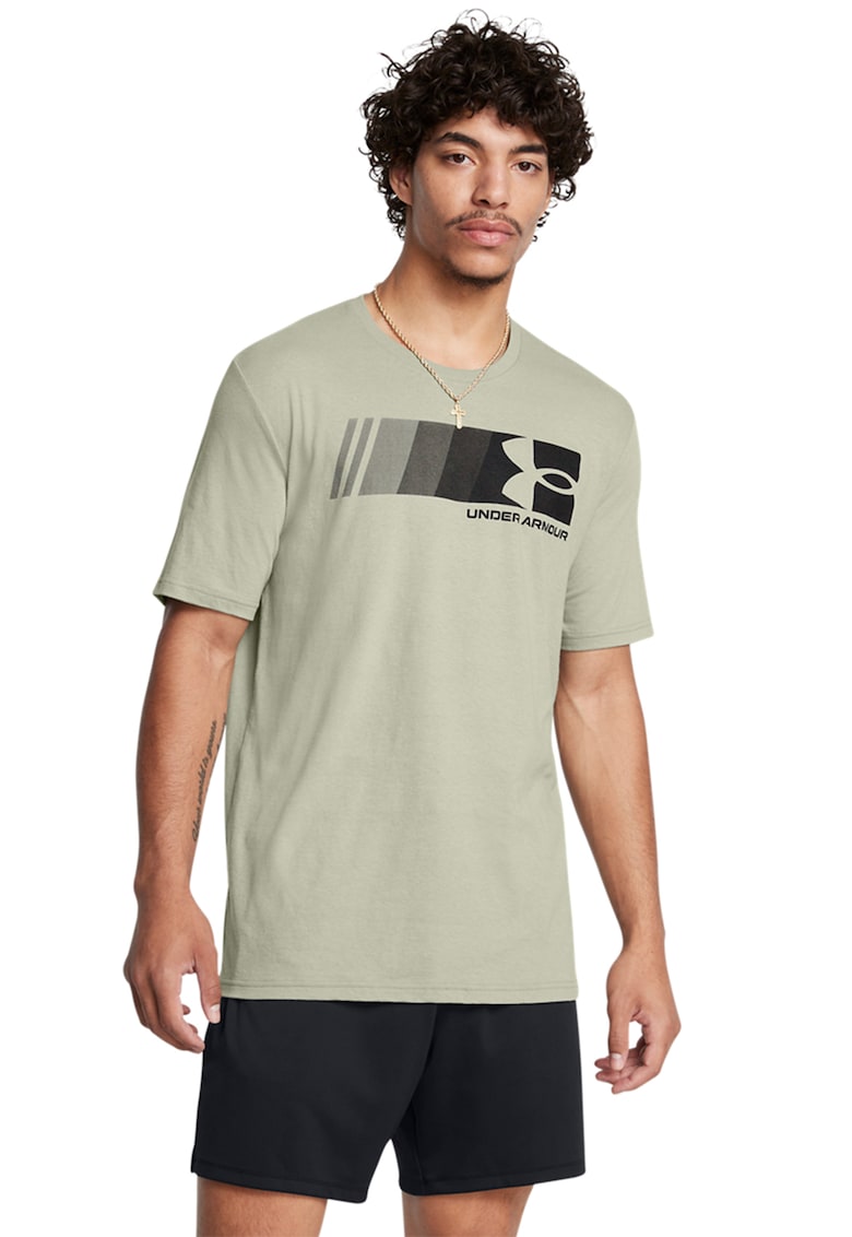 Tricou lejer cu logo pentru antrenament Fast - Verde pal