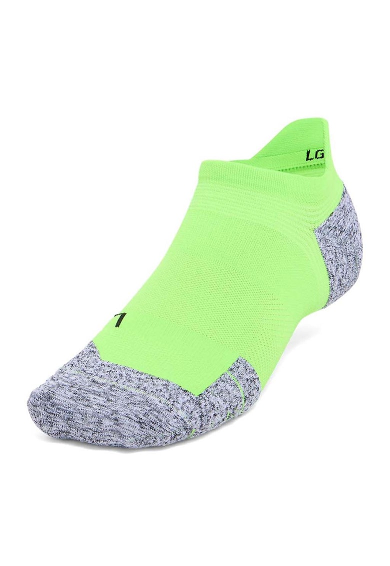 Sosete cu amortizare pentru alergare ArmourDry™ - Gri/Verde neon
