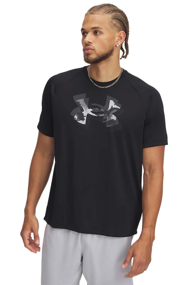 Tricou cu maneci raglan - pentru antrenament - Negru/Gri antracit