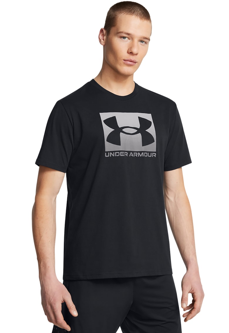 Tricou lejer cu logo Boxed - Negru