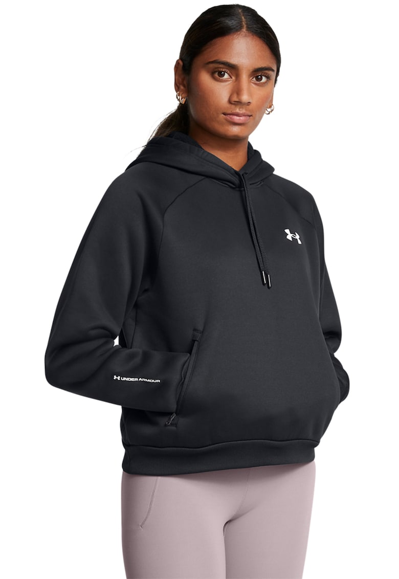 Hanorac din fleece pentru fitness Armour Pro - Alb/Negru