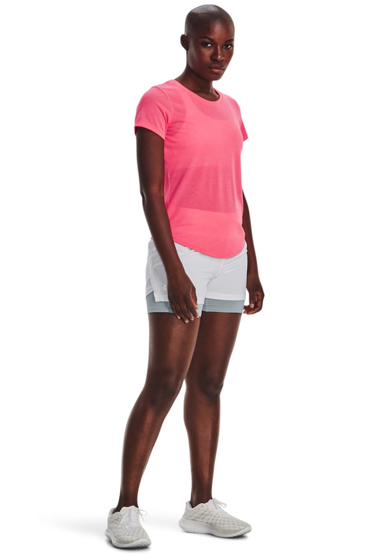 Tricou slim fit pentru alergare Streaker - Roz aprins