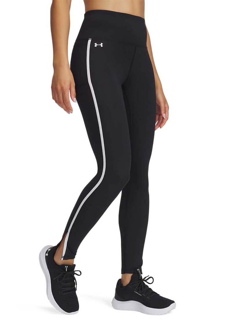 Colanti cu talie inalta pentru antrenament Motion Piped - Alb/Negru