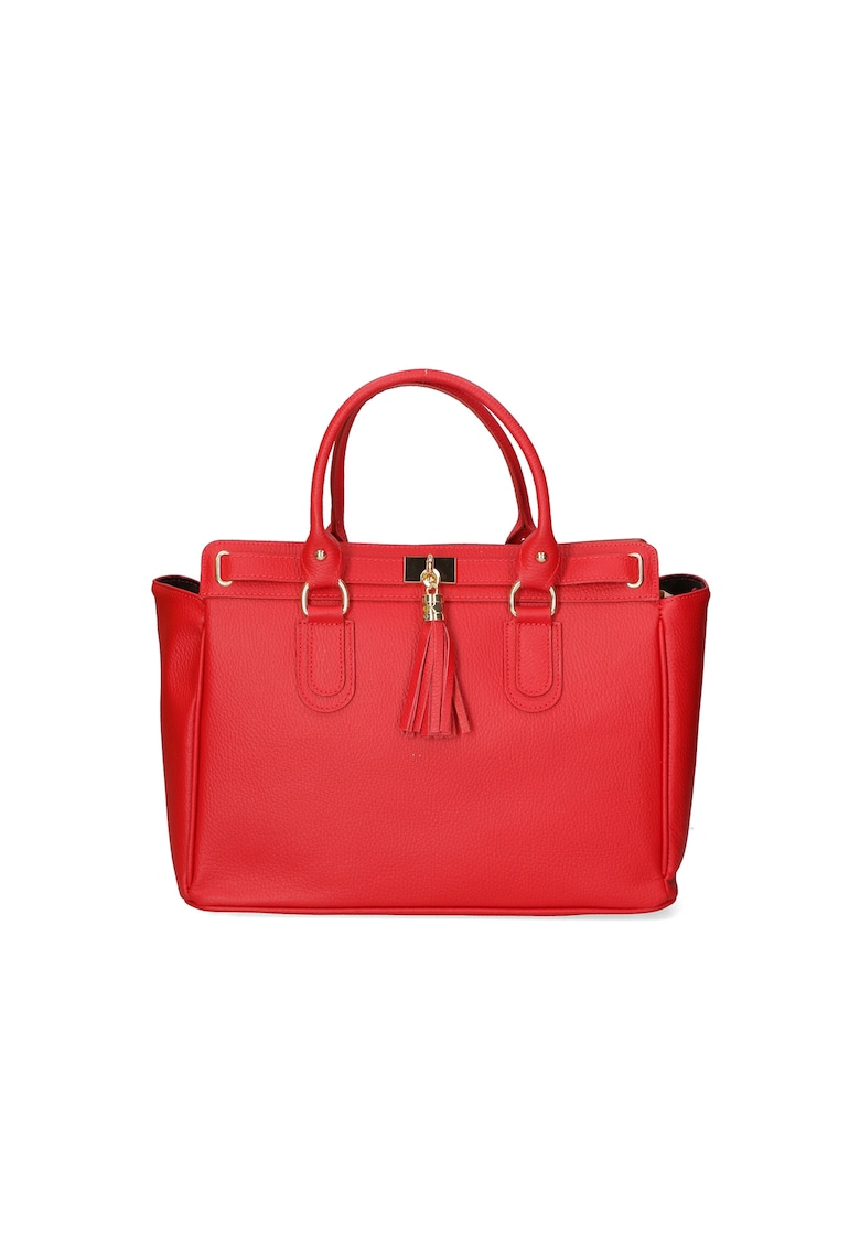 Geanta tote de piele - Rosu