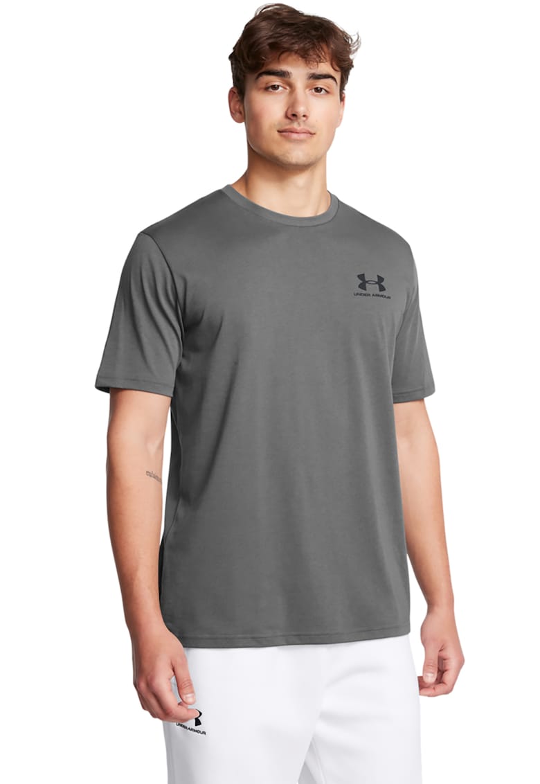Tricou cu decolteu rotund - pentru fitness Sportstyle - Gri antracit