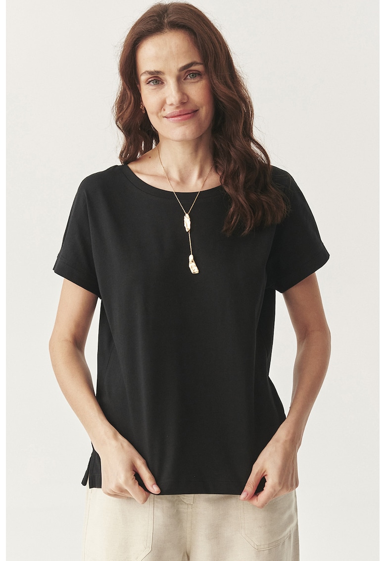 Tricou lejer de bumbac - Negru