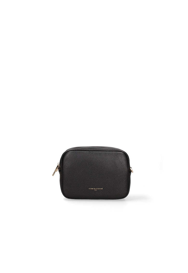 Geanta crossbody din piele cu model uni si bareta detasabila
