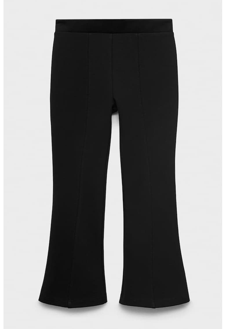 Pantaloni evazati cu pliuri - Negru