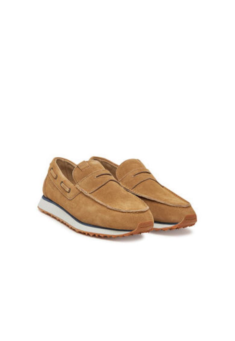 Oferte la Mocasini barbati  NP0A4IQT - Piele naturala - Maro