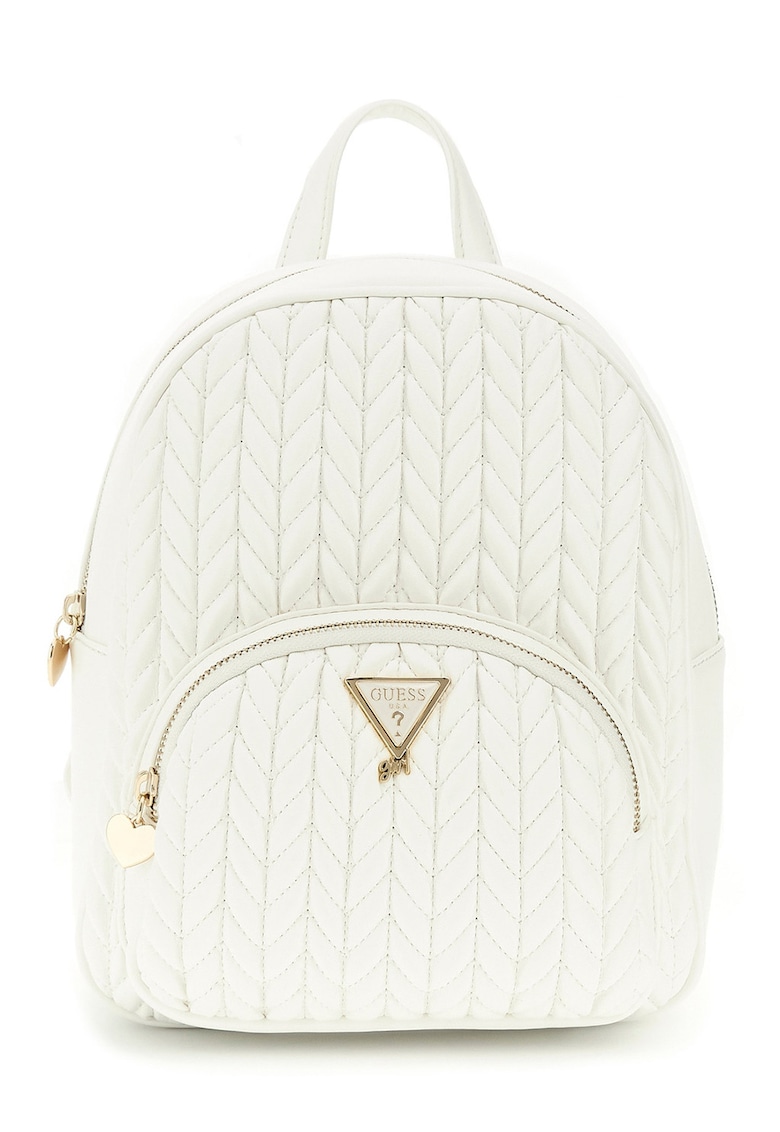 Oferte la Rucsac de piele ecologica cu design matlasat - Alb