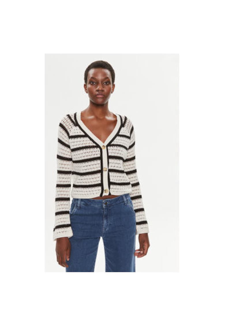 Cardigan dama -  303995539 - Bumbac/Acril - Bej - Bej