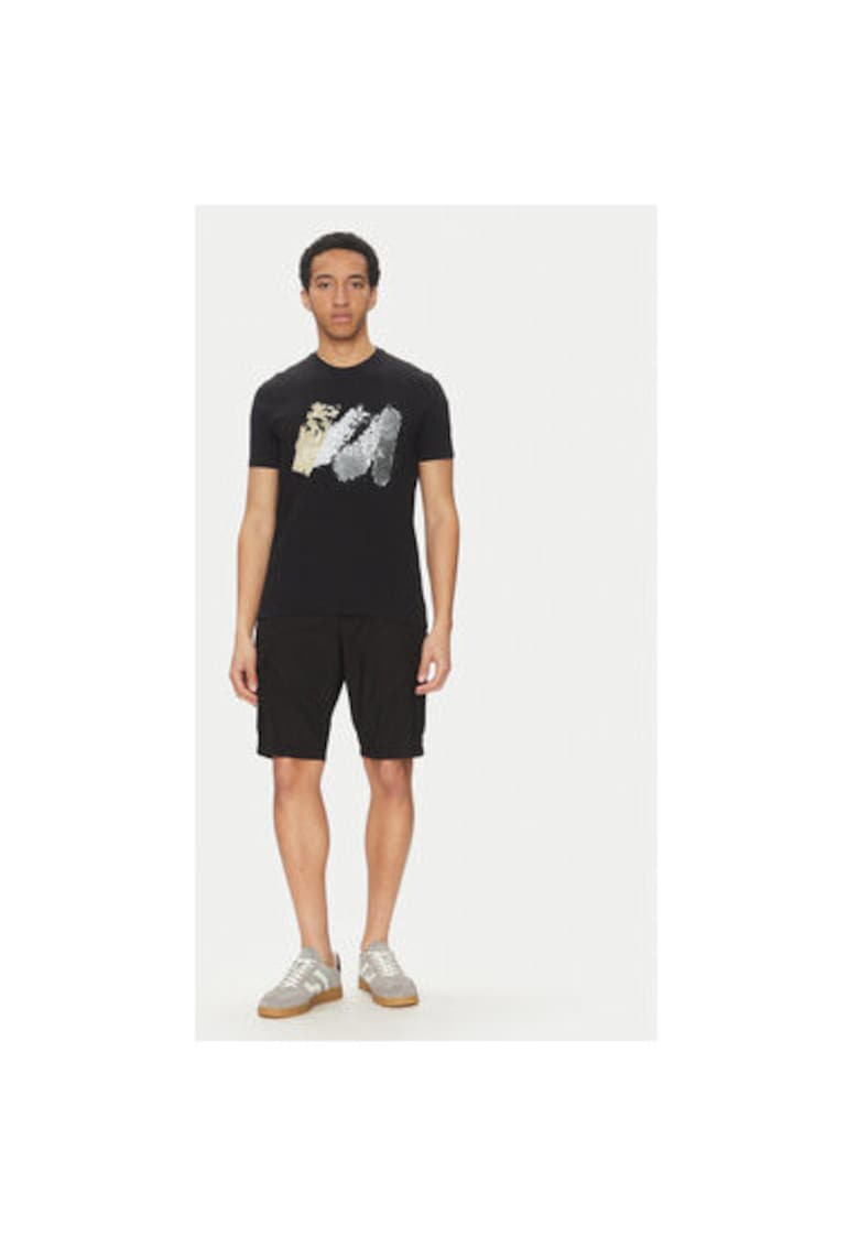 Pantaloni scurti barbati  25414025 - Bumbac - Negru - Negru